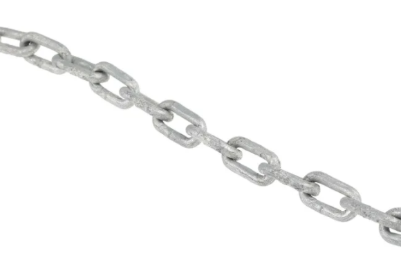 Galvanised steel link chain. 10m long.  £30.00 + vat